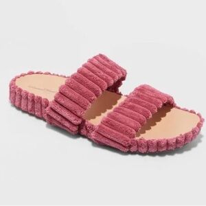 Universal Threads two-strap mauve/pink/coral sandal size 7.5